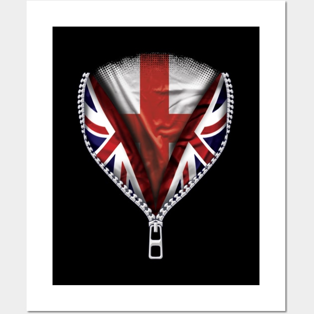 English Flag  England Flag zipped British Flag - Gift for English From England Wall Art by Country Flags